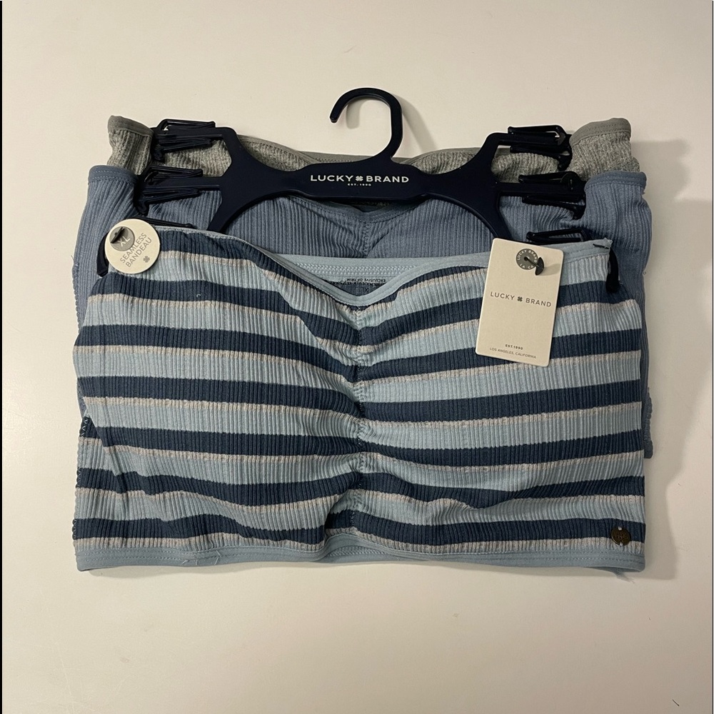 LUCKY BRAND SEAMLESS BANDEAU BRAS (2 not 3) NEW!